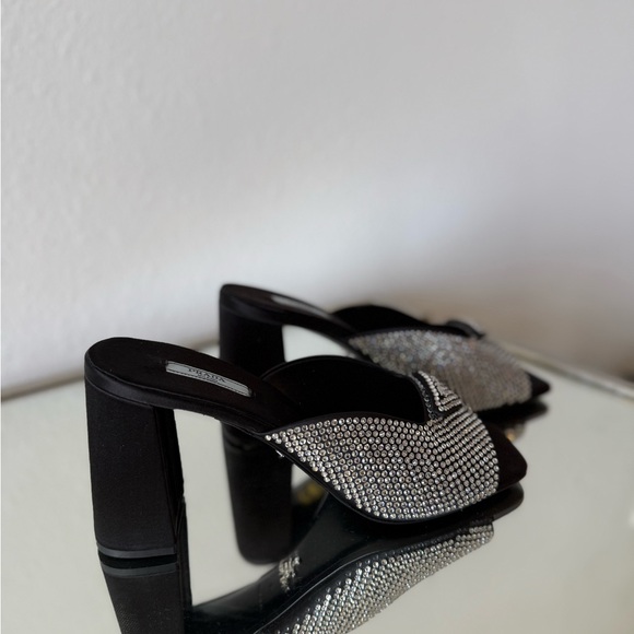 New Prada Crystal Embellished satin sandals $1,700 41 - Picture 12 of 15